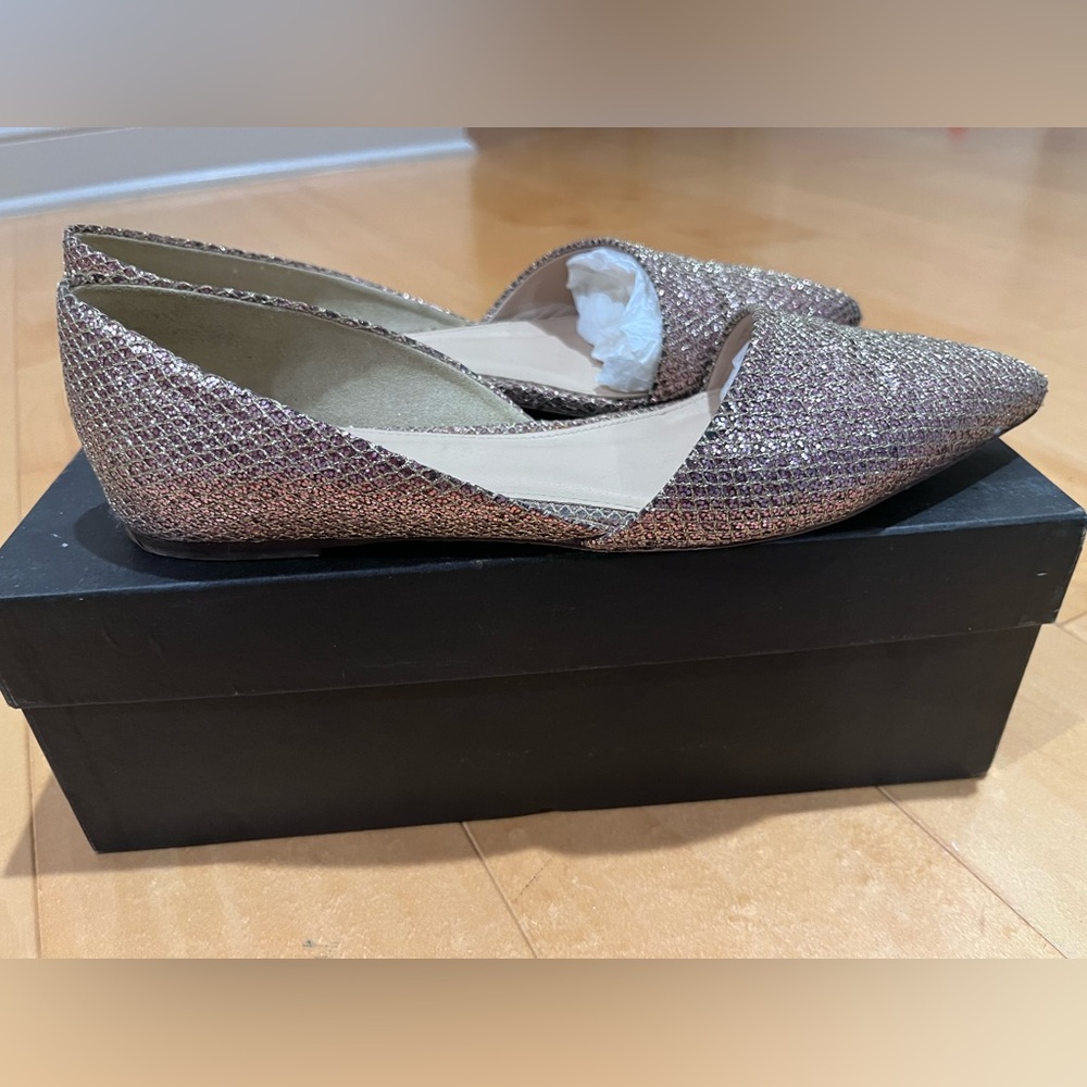 Sloan mermaid glitter D’orsay flats